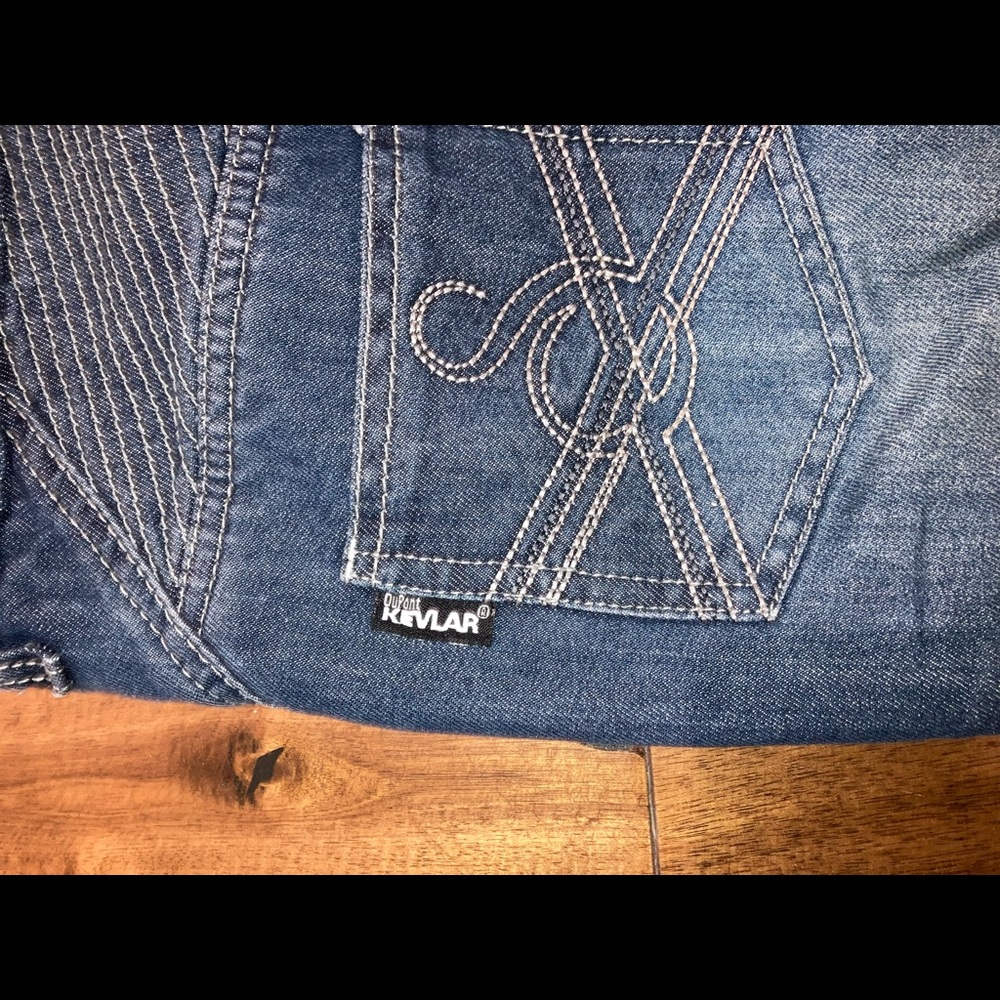 Speed and Strength Kevlar Reinforced Jeans.